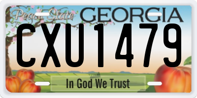 GA license plate CXU1479