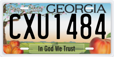 GA license plate CXU1484