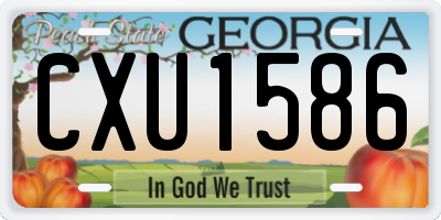 GA license plate CXU1586