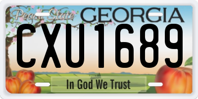 GA license plate CXU1689