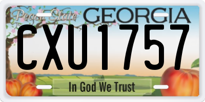 GA license plate CXU1757