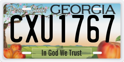 GA license plate CXU1767