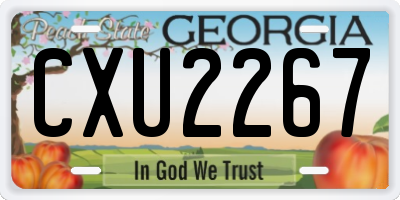 GA license plate CXU2267