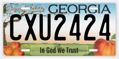GA license plate CXU2424
