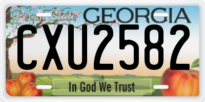 GA license plate CXU2582