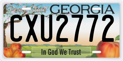 GA license plate CXU2772