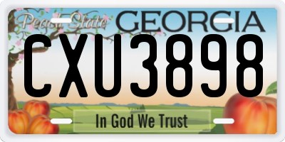 GA license plate CXU3898