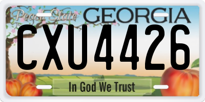 GA license plate CXU4426