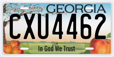 GA license plate CXU4462