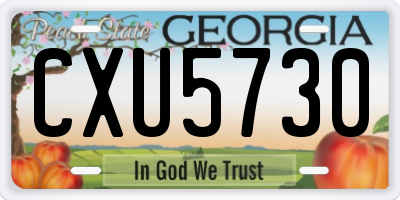 GA license plate CXU5730