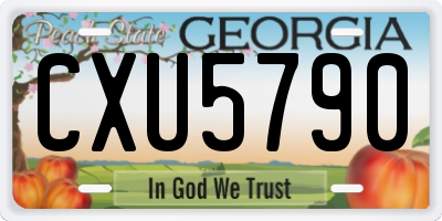 GA license plate CXU5790