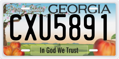 GA license plate CXU5891