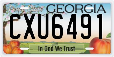 GA license plate CXU6491