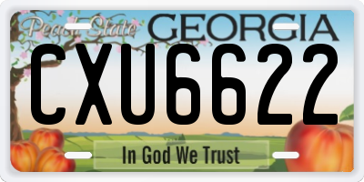 GA license plate CXU6622