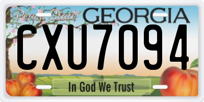 GA license plate CXU7094