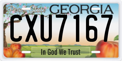 GA license plate CXU7167