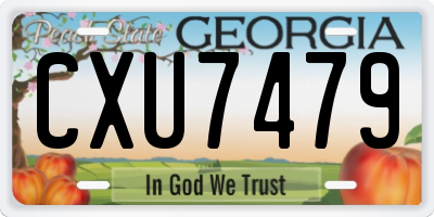 GA license plate CXU7479
