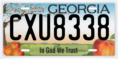 GA license plate CXU8338