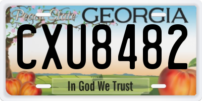 GA license plate CXU8482