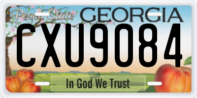 GA license plate CXU9084