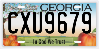 GA license plate CXU9679