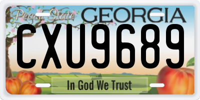 GA license plate CXU9689