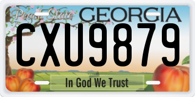 GA license plate CXU9879
