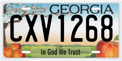 GA license plate CXV1268