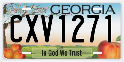 GA license plate CXV1271