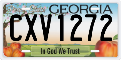 GA license plate CXV1272