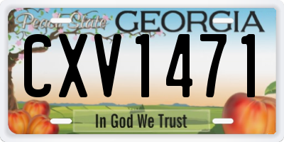 GA license plate CXV1471
