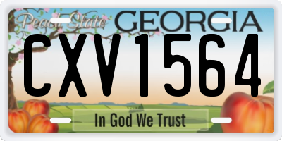 GA license plate CXV1564
