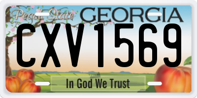 GA license plate CXV1569