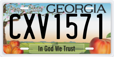 GA license plate CXV1571