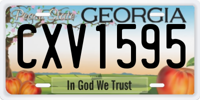 GA license plate CXV1595