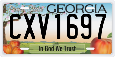 GA license plate CXV1697