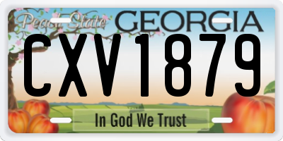 GA license plate CXV1879