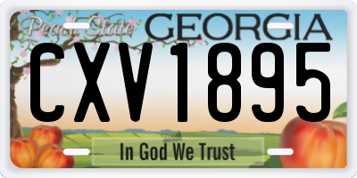 GA license plate CXV1895