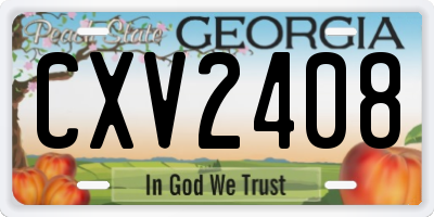 GA license plate CXV2408