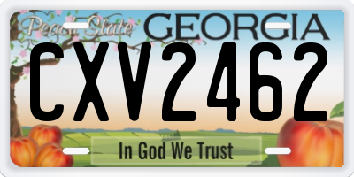 GA license plate CXV2462