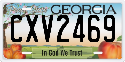 GA license plate CXV2469