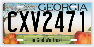 GA license plate CXV2471