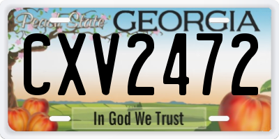 GA license plate CXV2472