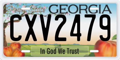 GA license plate CXV2479