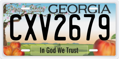 GA license plate CXV2679