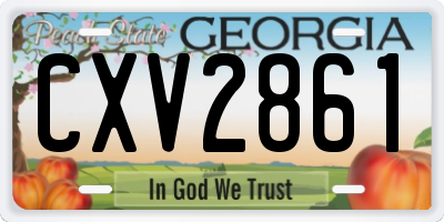GA license plate CXV2861