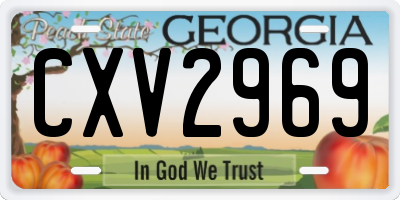 GA license plate CXV2969