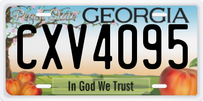 GA license plate CXV4095
