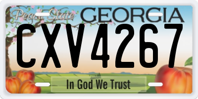GA license plate CXV4267