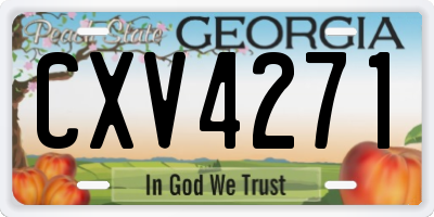 GA license plate CXV4271